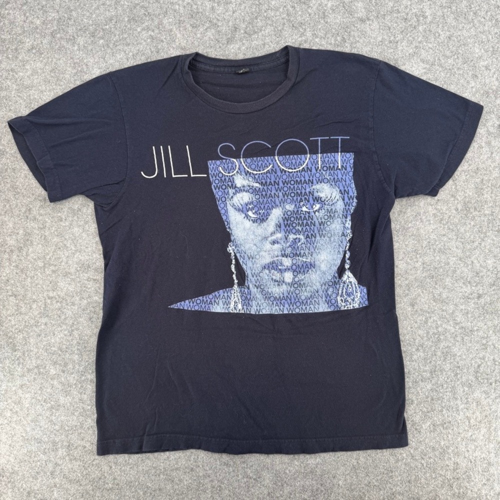 Jill Scott T Shirt Mens M 2015 Tour Graphic Black Woman Album EUC